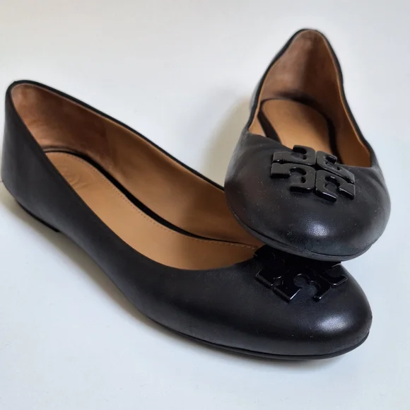 Tory Burch Lowell Ballet Flats | Size 8 | Black Leather - Picture 10 of 11